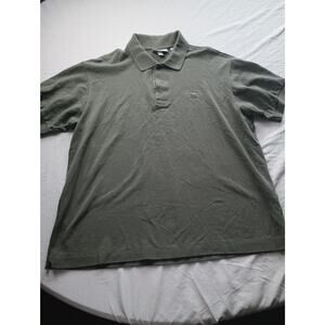 Lacoste Classic‎ Fit Green Polo Woman Size XL Short sleeve *Missing a Button*